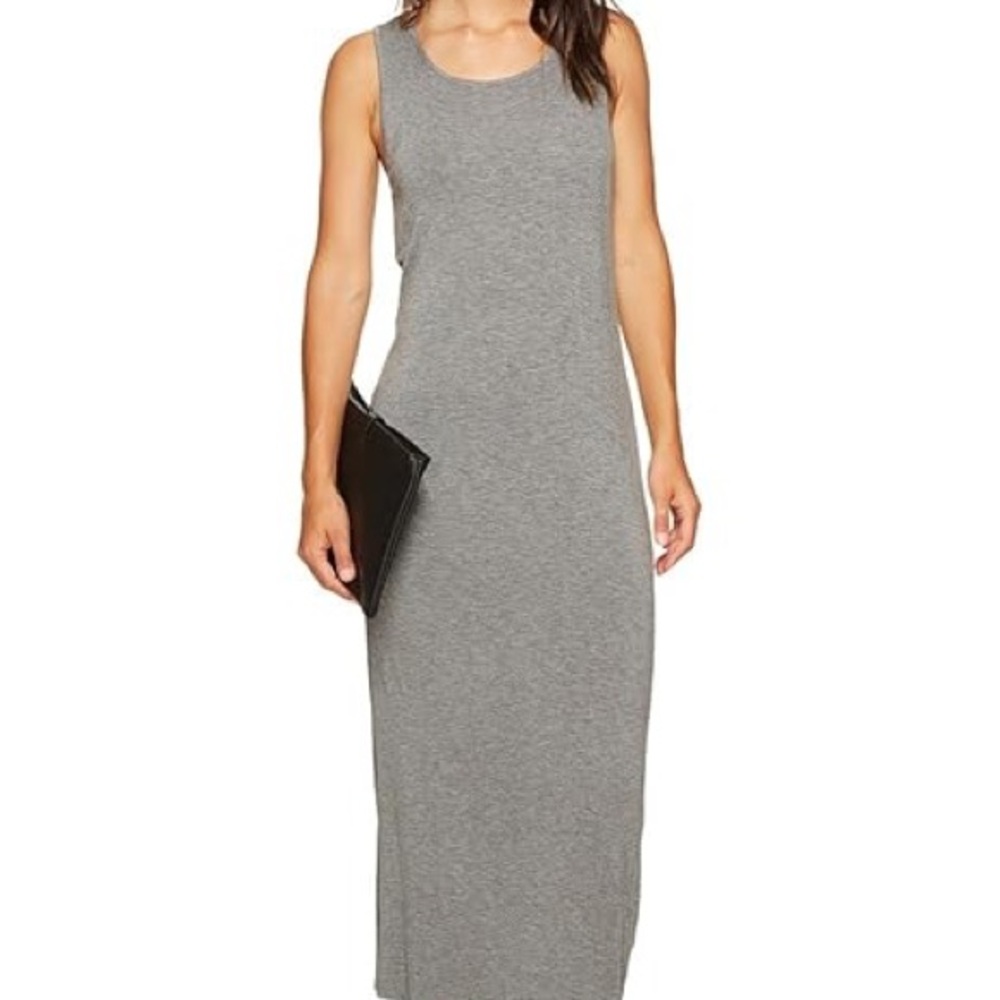 H&M Gray Sleeveless Sheath Maxi Dress
